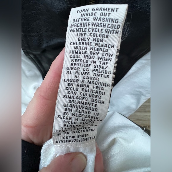 ECI New York Women’s Dress With Faux Leather Strip Down Center in Front and Back - Picture 6 of 6